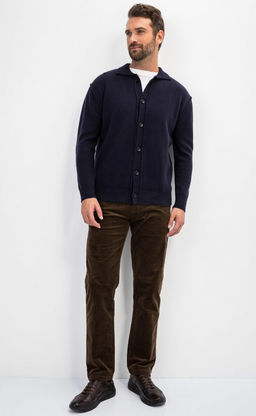 Кардиган мужской однотонный F310-0513 тёмно-синий - Fine joyce фото 10