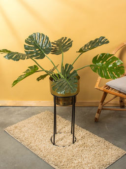 Кашпо на подставке «Золото Скифов», 30.5×30.5×73.5 см, железо