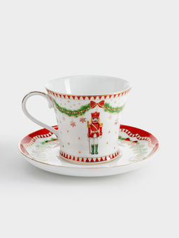 Пара чайная, 1 перс, 2 пр, 200 мл, фарфор P, белая, Щелкунчик и фея, Magie de Noel