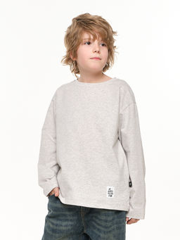Базовый лонгслив для мальчика 22-6007 белый - Mini maxi фото 46