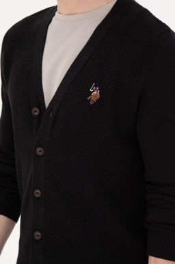 Мужской черный базовый трикотажный кардиган Неожиданная скидка в корзине - U.s. polo assn фото 14
