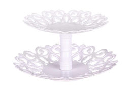 Фруктовница "Мелодия" 2-х ярусная средняя (белый) М6618