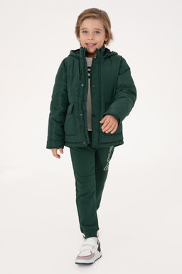 Erkek _ocuk Koyu Ye_il Kaban