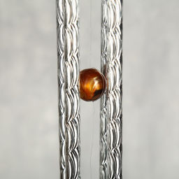 Музыка ветра «Двойное сердце со стрелой», металл, 4 трубочки, 56 см