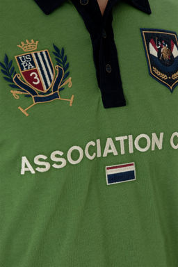 U. S. Polo Assn Мужская зеленая толстовка с воротником-поло - U.s. polo assn фото 14