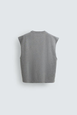 CAMISETA TANK RELAXED FIT BORDADO / Gris vigor?
