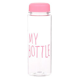 Бутылка для воды My bottle, 500 мл, 19.5×6 см, чехол в комплекте, розовая