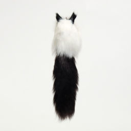Игрушка для кошек Кот-дружок, искусственный мех, корпус 7 см, белая/чёрная - Simaland фото 3