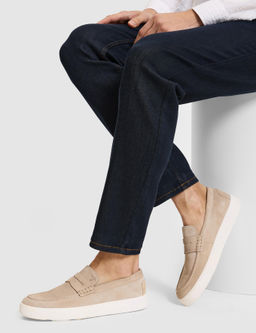 Bej %100 Deri S_et Loafer Ayakkab_
