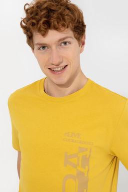 Erkek Safran Bisiklet Yaka Ti__rt