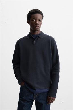 VISCOSE BLEND KNIT POLO SHIRT - Zara фото 34