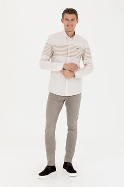 U. S. Polo Assn / Мужская рубашка с длинным рукавом Stone - U.s. polo assn фото 18