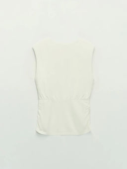 Футболка из вискозы с драпировкой / Zarina фото 8