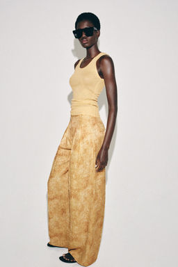PANTAL?N ESTAMPADO ZW COLLECTION / Ocre