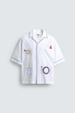 CONTRAST EMBROIDERY SHIRT - Zara фото 7