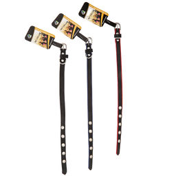 Пэт тойс (Pet toys) Ошейник для собаки Дуэт 1,5х38см, металлическая застежка, под кожу, на картоне, цвета в ассортименте: черный, черно-синий, черно-красный (Китай)  фото 5