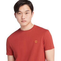 Футболка Timberland T-Shirt Dunstan River Jersey Crew Neck Slim оранжевая фото 5