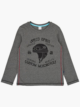 Лонгслив для мальчика с принтом UD 4832 графит - Mini maxi фото 2