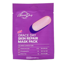 Тканевая маска для лица восстанавливающая с мадекассосидом и фитоплацентой Skin Repaire Mask Pack Grace Day, Корея, 27 мл Акция