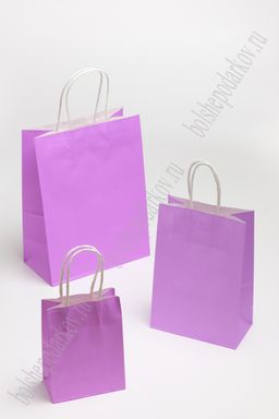 Пакет крафтовый 15*21*8 см (12 шт) SF-7175, фиолетовый
