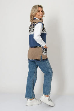 Жилет В 2369/джинсовый