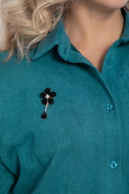 Рубашка Милолика (бирюзовая) Б15439-18М - Lt collection фото 5