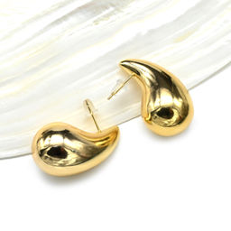 Серьги "Капли" 17*32,5мм, золотистые, 10г