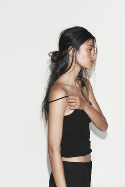 SQUARE NECKLINE STRAPPY TOP - Zara фото 9