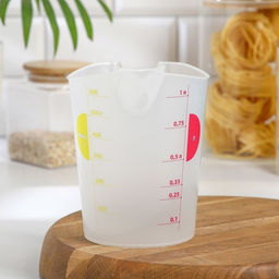 Кувшин мерный IDEA, 1 л, пластик, прозрачный