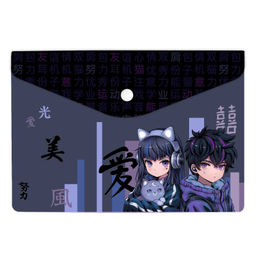 Цена за 3 шт.Папка для школьных тетрадей пластиковая Феникс+, арт. 69018/ 12 КИБЕР АНИМЕ (полипропилен, формат А5