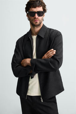 100% LINEN OVERSHIRT - Zara фото 5