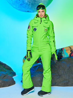 Женский сноубордический горнолыжный комбинезон Alpha Endless Aeternitas 223/2305 FAG - Салатовый  фото 12