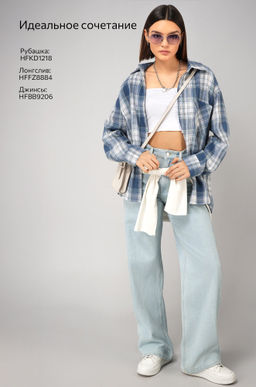 Рубашка женская в клетку Happyfox