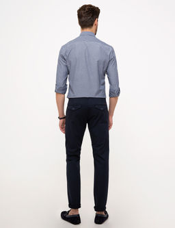 Lacivert Slim Fit Chino Pantolon