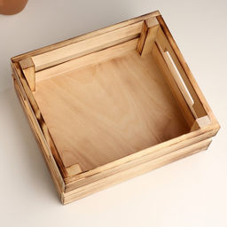 Подарочный ящик, 25×22×9 см, деревянный, обожжённое дерево