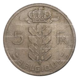 Монета 5 франков 1972 года Бельгия  Надпись на французском (BELGIQUE)