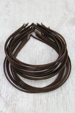 Ободки атласные 0,5 см, металл (20 шт) SF-1464, шоколадный №11