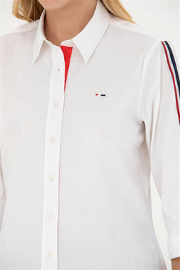 Женская белая рубашка с коротким рукавом Неожиданная скидка в корзине - U.s. polo assn фото 7