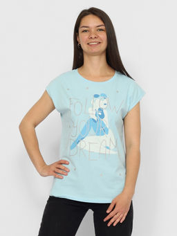 CRB wear/CSMW 60268-43 Футболка женская,голубой/Ex.Cherubino  фото 3