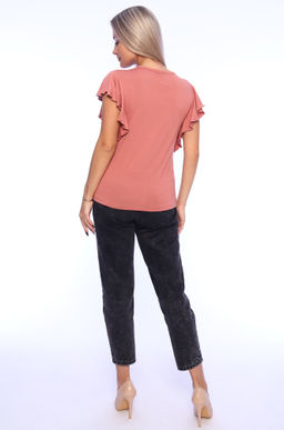 Женская футболка из вискозы с нарядными рукавами Trikotel  фото 4