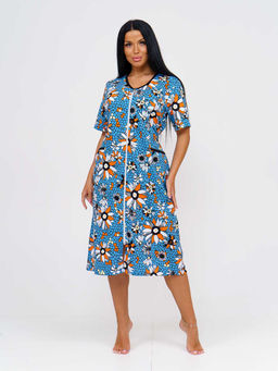 Халат женский , цвет голубой