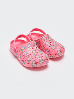 Tek Bantl? Bask?l? K?z ?ocuk Sandalet