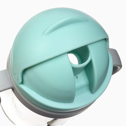 Поильник - непроливайка детский Крошка Я с силиконовой трубочкой и грузиком, от 9 мес., 250 мл., с ручками, бирюзовый