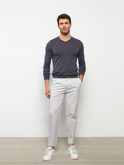 V Yaka Uzun Kollu Erkek Triko Kazak - Waikiki фото 2