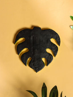 Панно «Лист», 12×13×1 см, дерево, зелёное