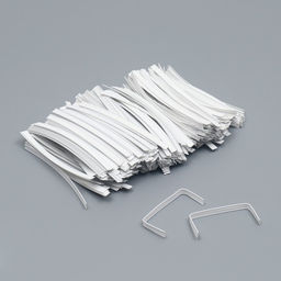 Цена за 500 шт. Клип - лента в нарезке, белый, для фиксация упакованной продукции, 13 см