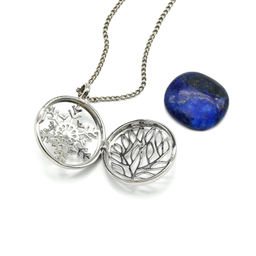 Кулон открывающийся Снежинка 25*25мм с бирюзой - Радуга камня фото 6