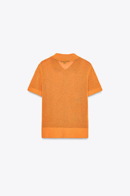 PLAIN KNIT POLO TOP - Zara фото 7