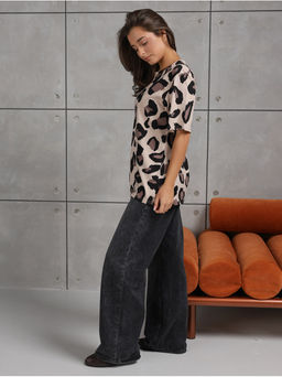 Футболка "Пятна" корич женская