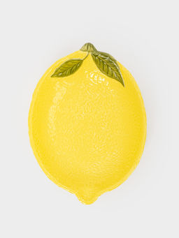 Салатник, 22х16х4 см, 480 мл, фарфор P, желтый, Лимон, Lemon